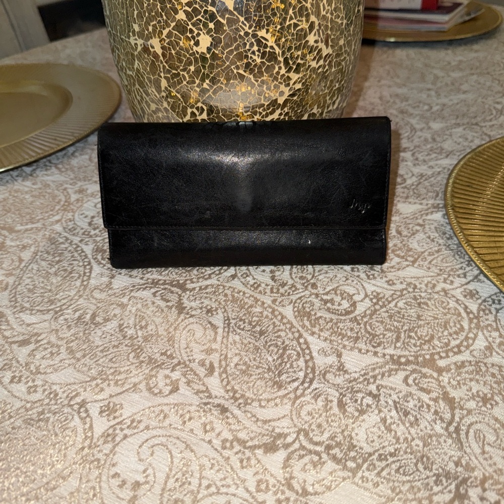Monsac Black Leather Organizer Wallet